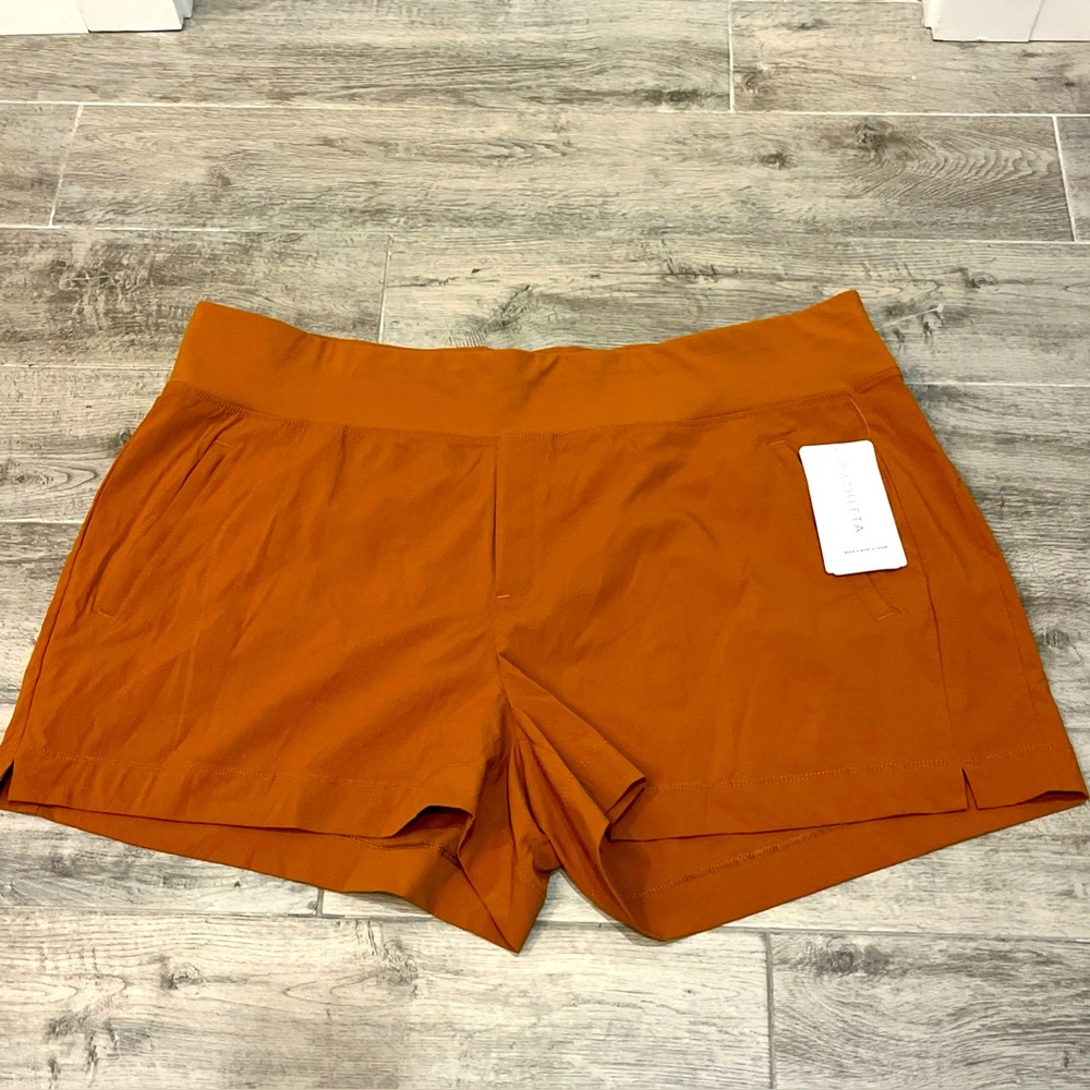 ATHLETA Women’s Trekkie North Shorts in Rust‎ Brown Plus Sized Size 24 NEW NWT